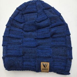 Vgogfky Slouchy Beanie Knit Fuzzy Skull Hat Blue